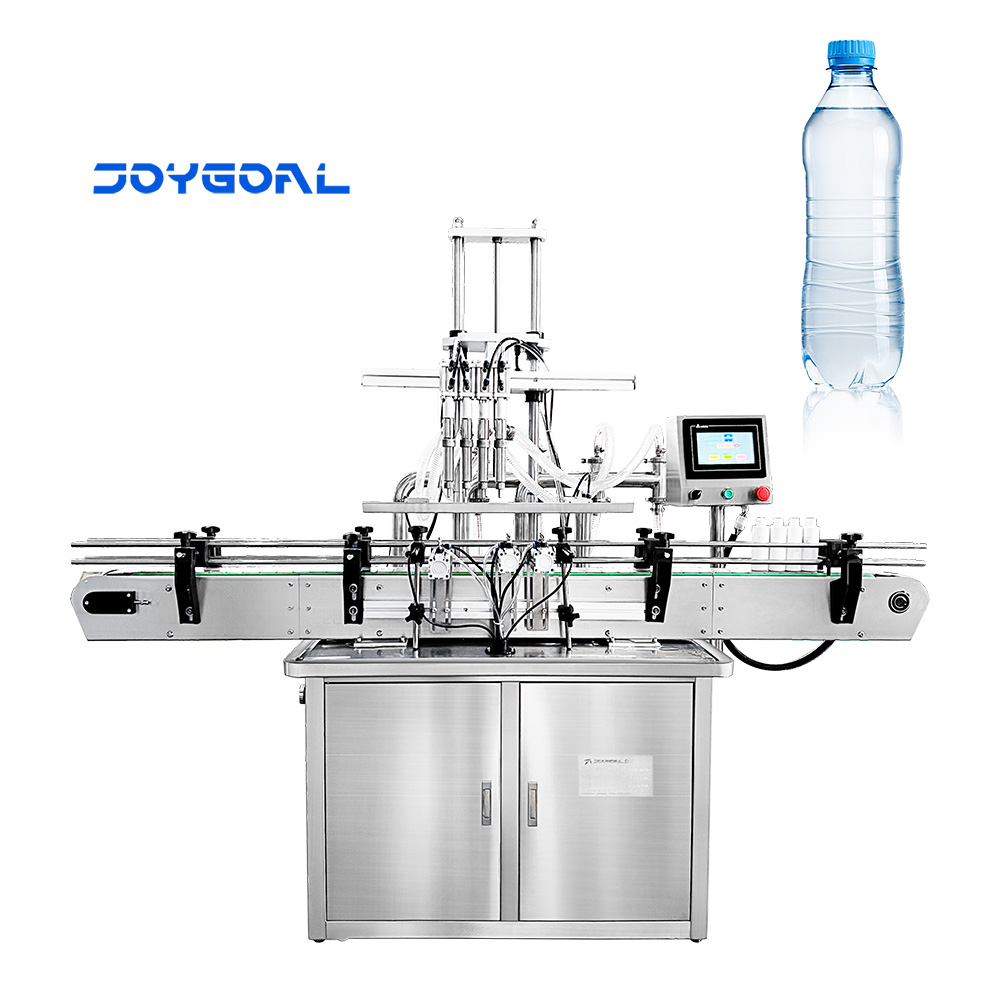 全自动四头液体生产线直流式精油玻璃水蜂蜜饮料食品工业品灌装机