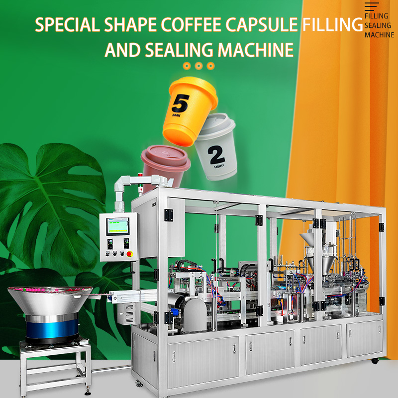 special design coffee capsule filling and sealing machine