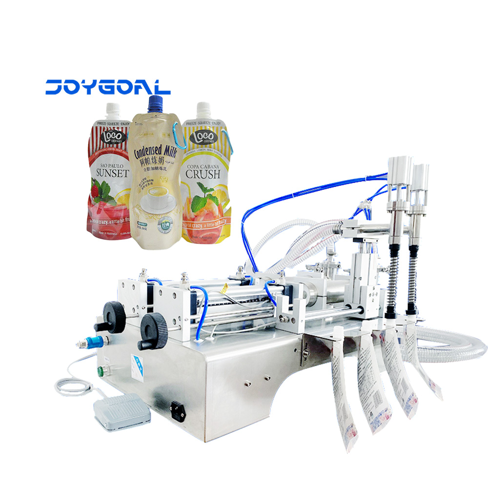 Semi Automatic 2 4 6 nozzle standing spout pouch filling capping machine